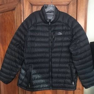 LL Bean 850 Men’s Down Puffer Black Jacket-XXL